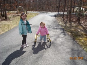 Picking Abby up from the bus stop