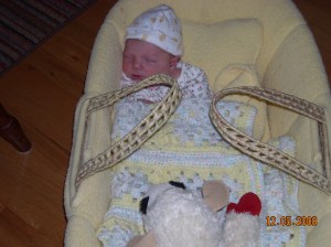 Boo 1st day home from NICU