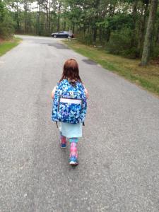 Bridget was ready to go, me not so much